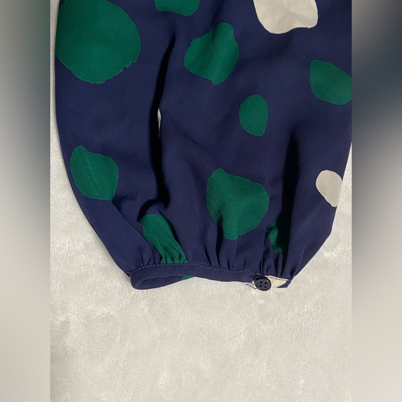 Ro & De Polka Dot Tie Neck Button Front Blouse - Picture 10 of 10